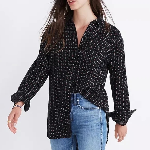 Madewell Tops - Madewell Oversized Ex-Boyfriend Shirt in Mayfair Foulard size Small